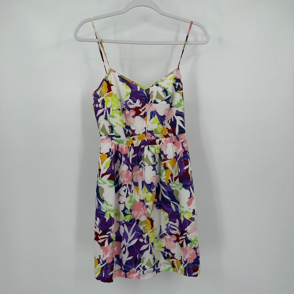 J Crew Womens Tropical Floral Sundress Size 2 Resort Coastal Preppy Botanical
